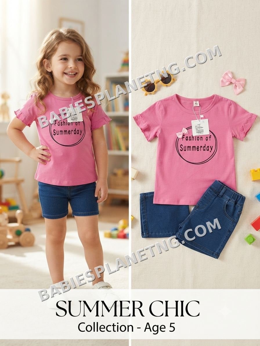 Girls' Casual Short Sleeve Top