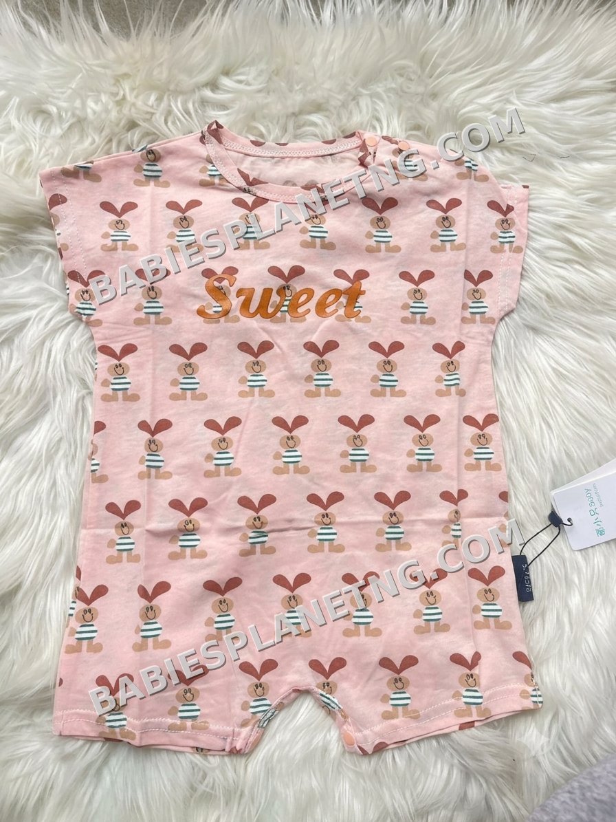 Baby Girl Sweet Bunny Romper