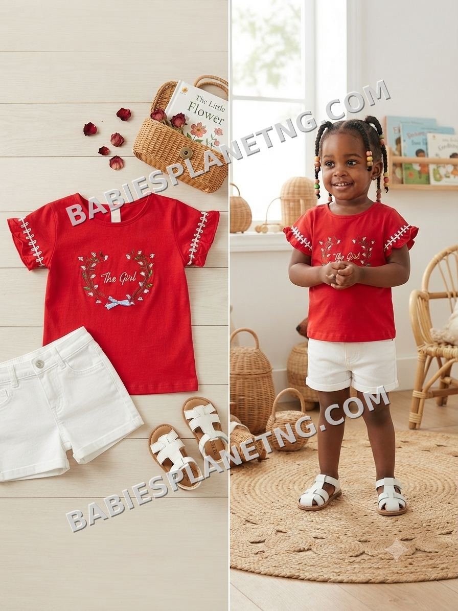 Toddler Girl's Floral Graphic top