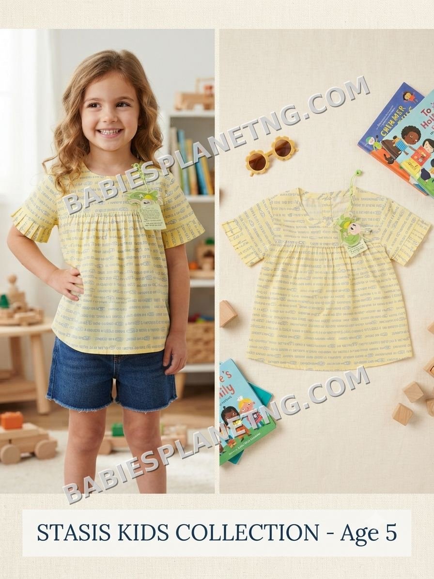 Kids Yellow Short Sleeve Top
