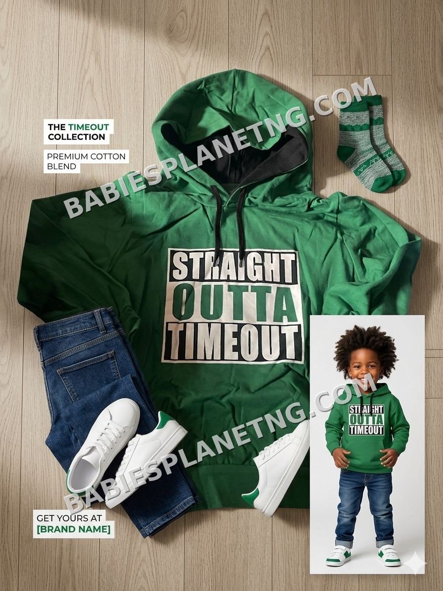 "Straight Outta Timeout" Toddler Pullover Fleece Hoodie