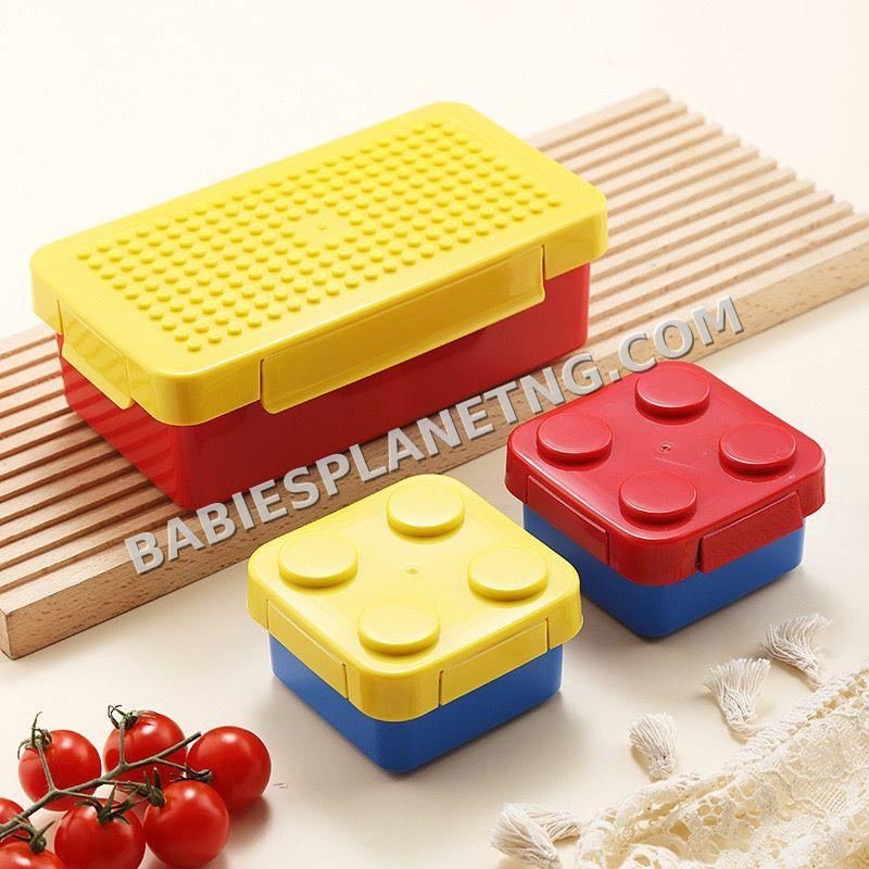 Set of 3 Plastic Brick Containers plate