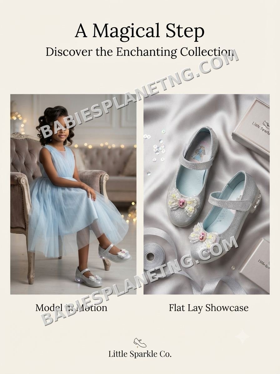 Kids' Glitter Flower Ballet Flats
