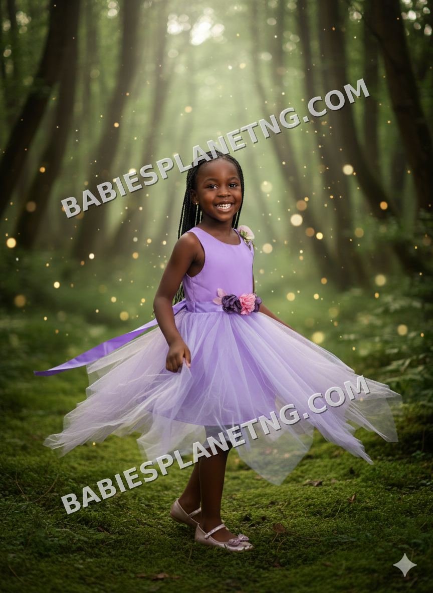 Lavender Tulle Party Gown