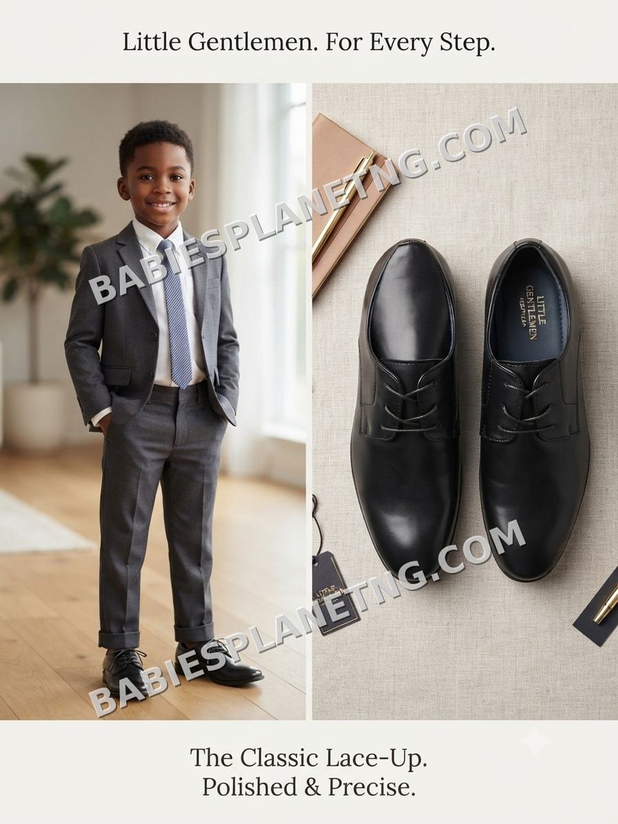 Black Leather Dress Shoes For Boys