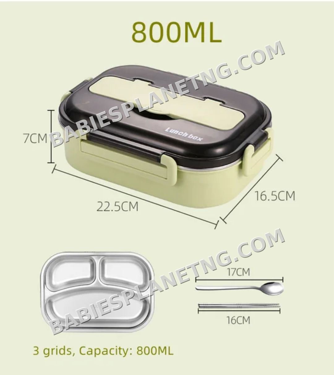 800ML Lunchbox with Spoon and Chopsticks