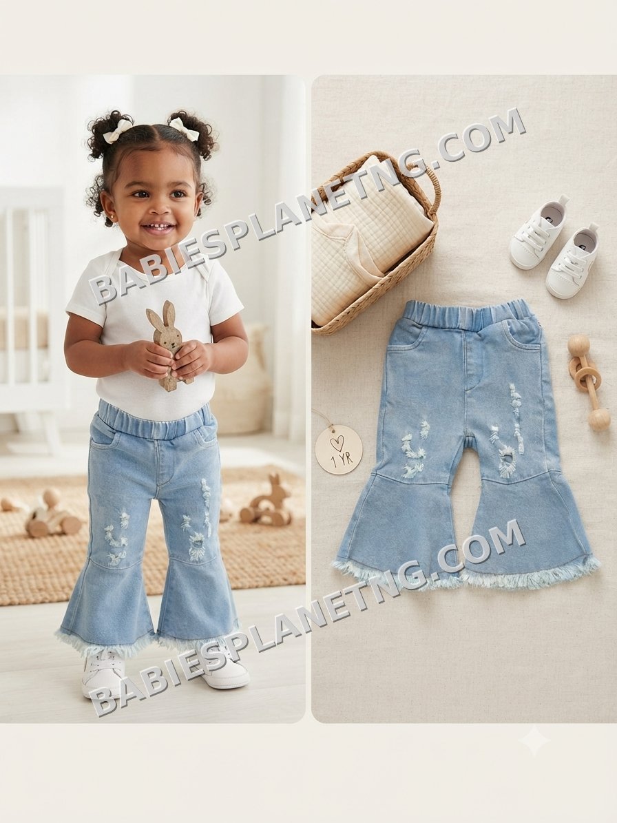 Distressed Frayed Hem Jeans for Toddlers