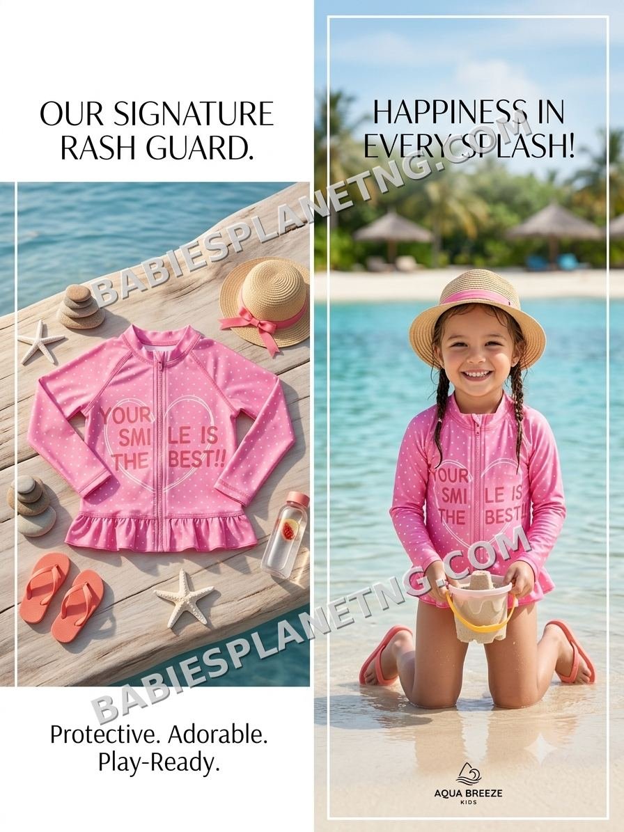 Pink Polka Dot Swim Protective Top