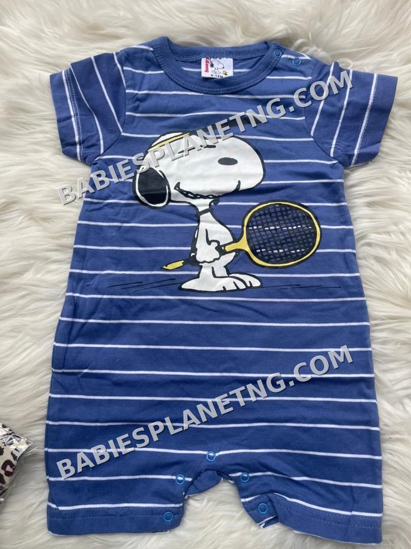 Baby Blue Snoopy Romper