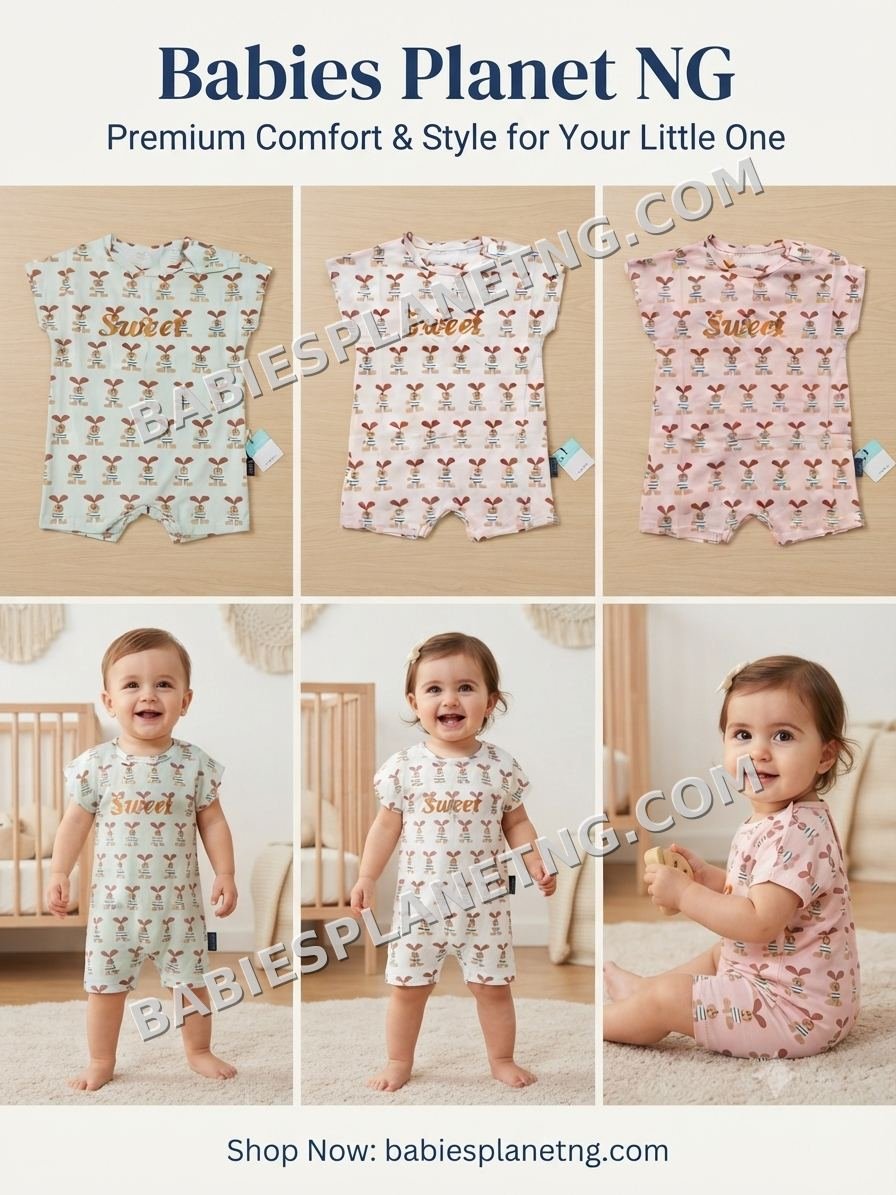 Baby Girl Sweet Bunny Romper