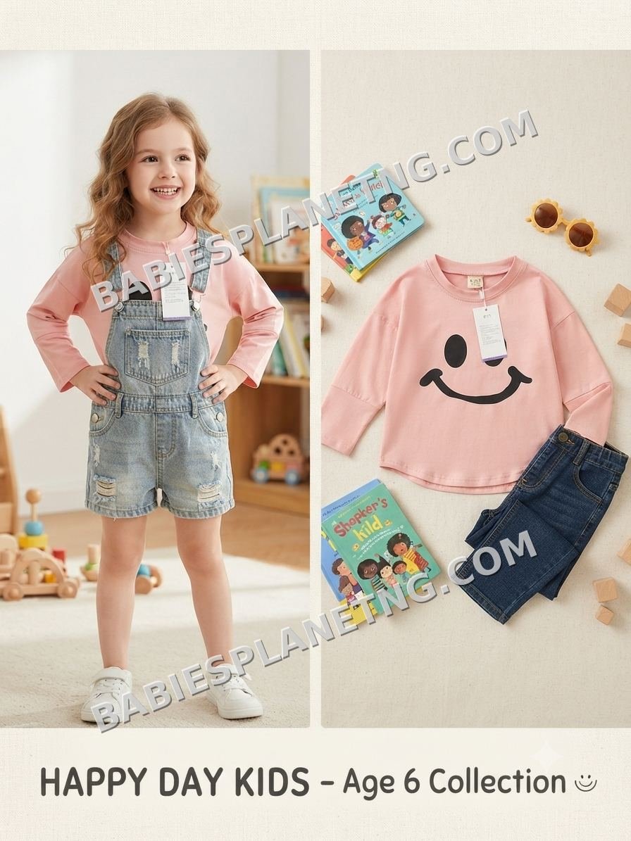Kids Smiley Graphic Tops