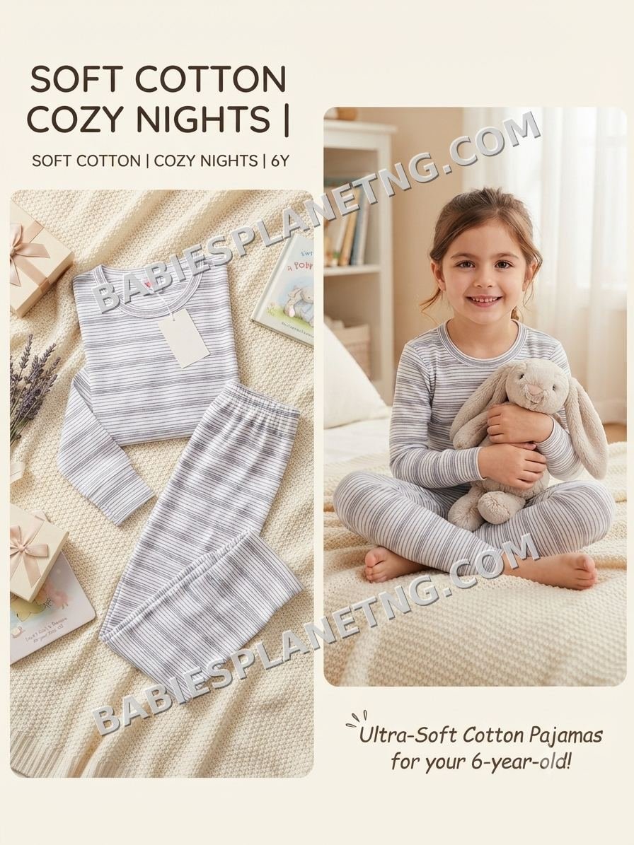 Soft Cotton Kids' Striped Pajama Set