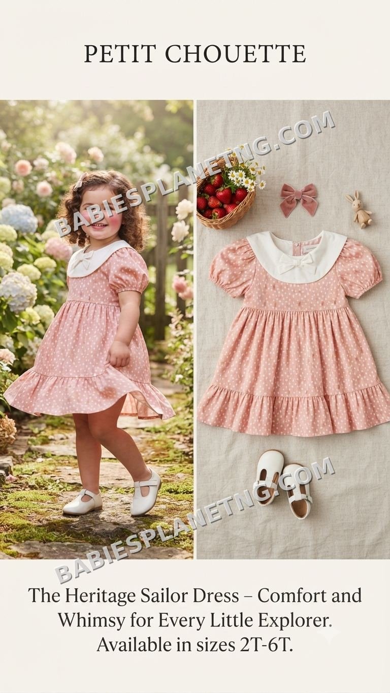 Girl's Short Sleeve Sailor Dress