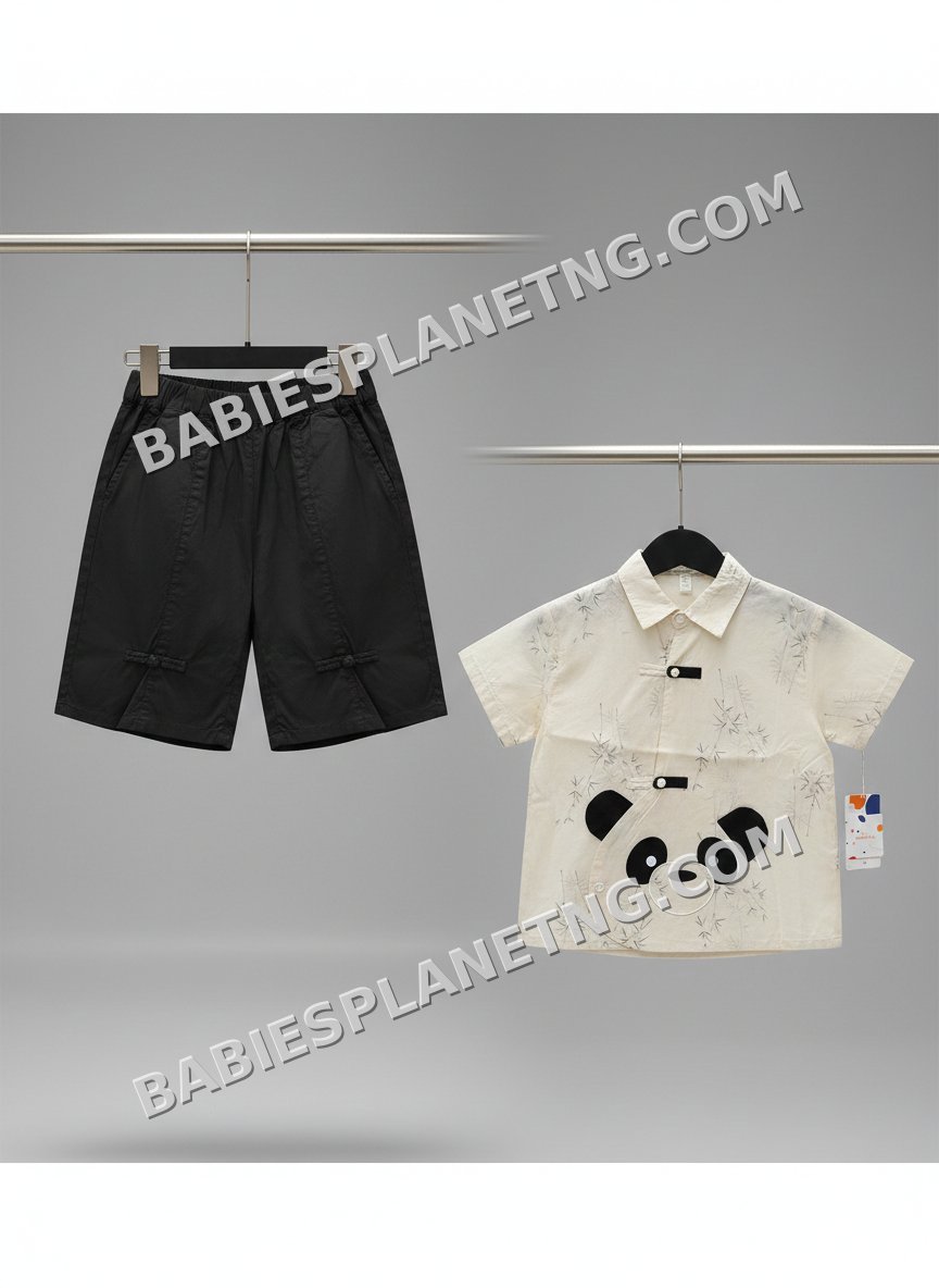 panda shirt and matching black short