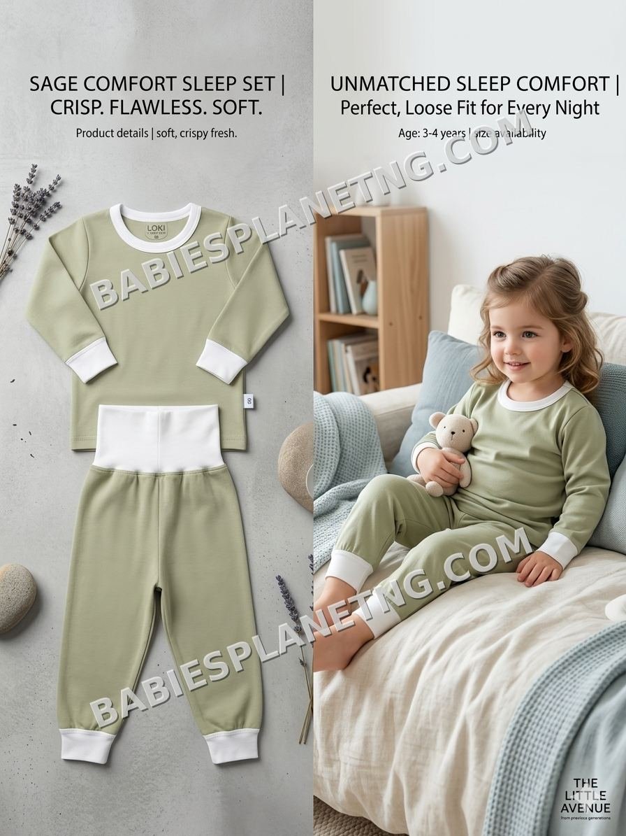 Toddler Sage Green Sleepwear Set