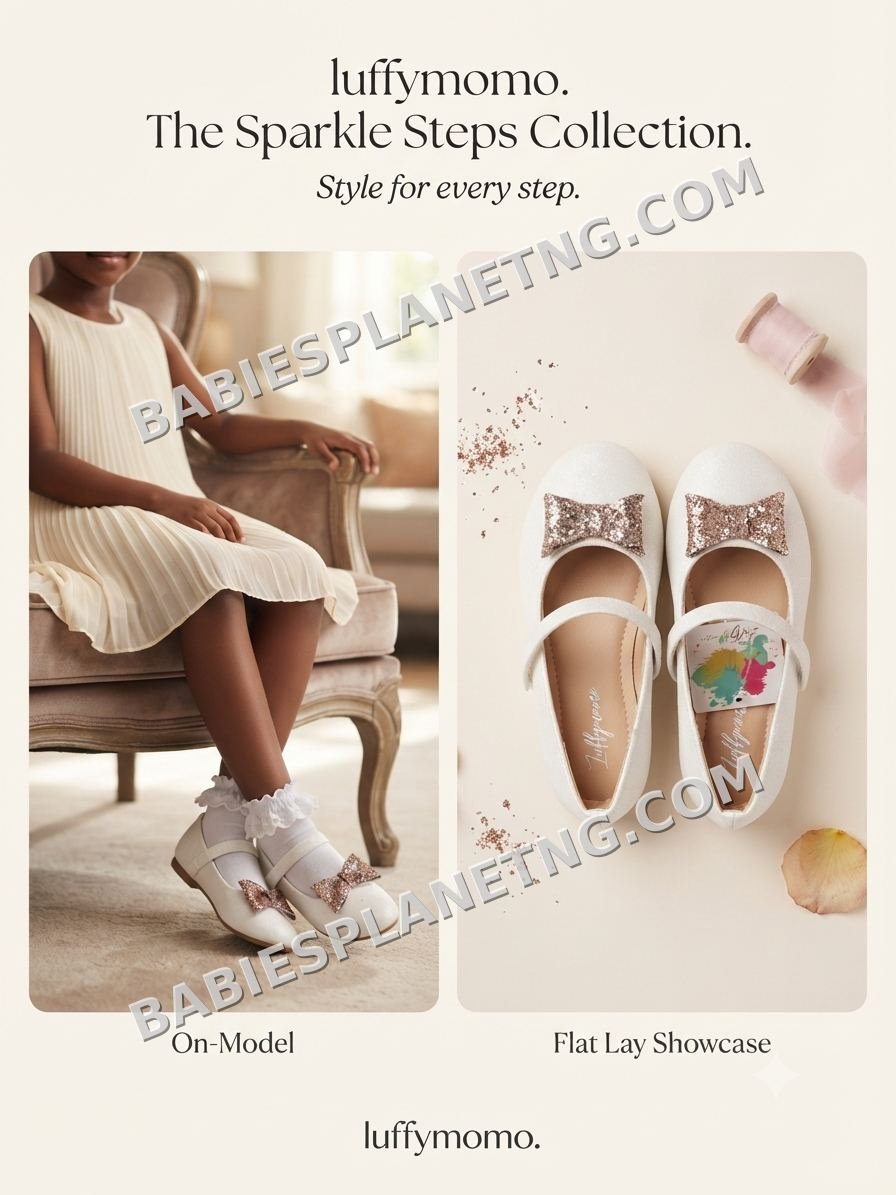 Girls' Sparkly with bow Flat Shoes