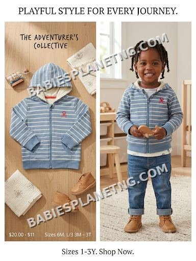 Toddler Striped Hoodie Jacket