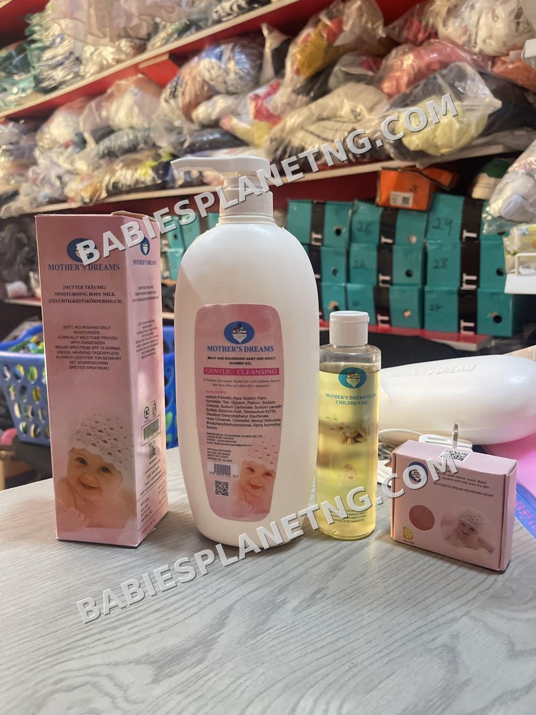 Mother's Dreams Gentle Cleansing Baby Bath set