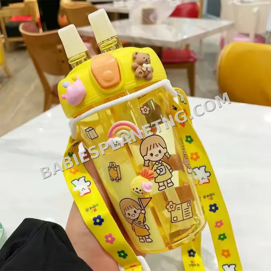 Yellow Kids Water Bottle Bag