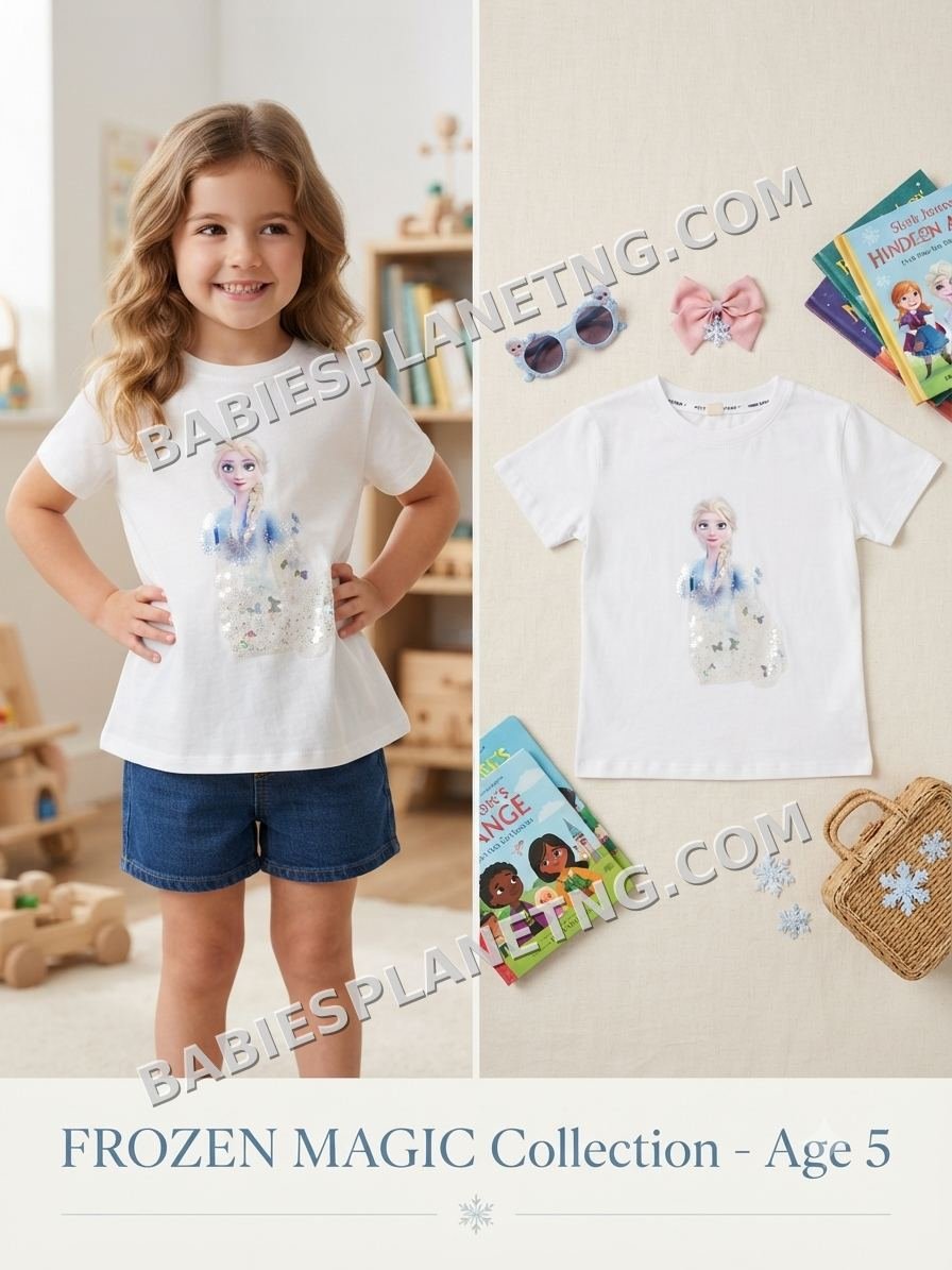 Frozen Character Sequined Kids Top