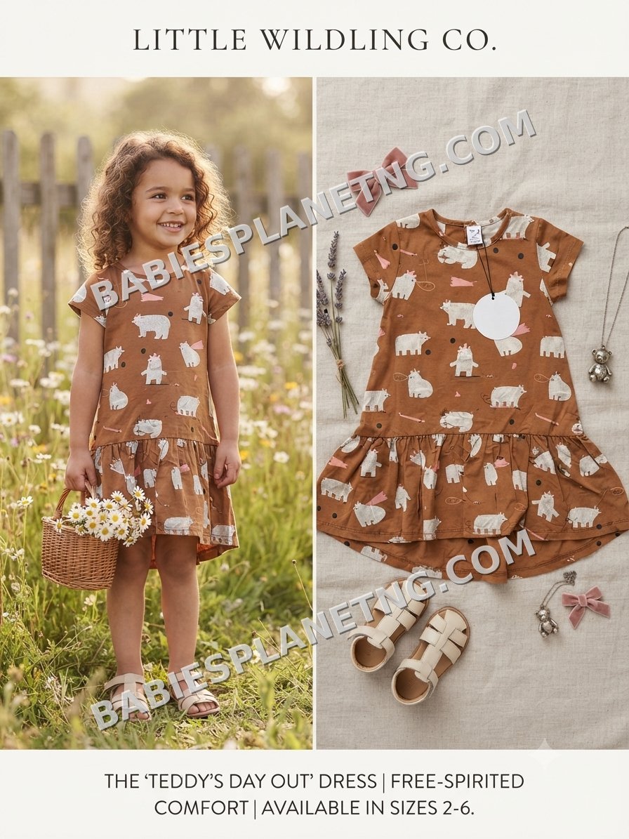 Little Girl Sheep Print Dress