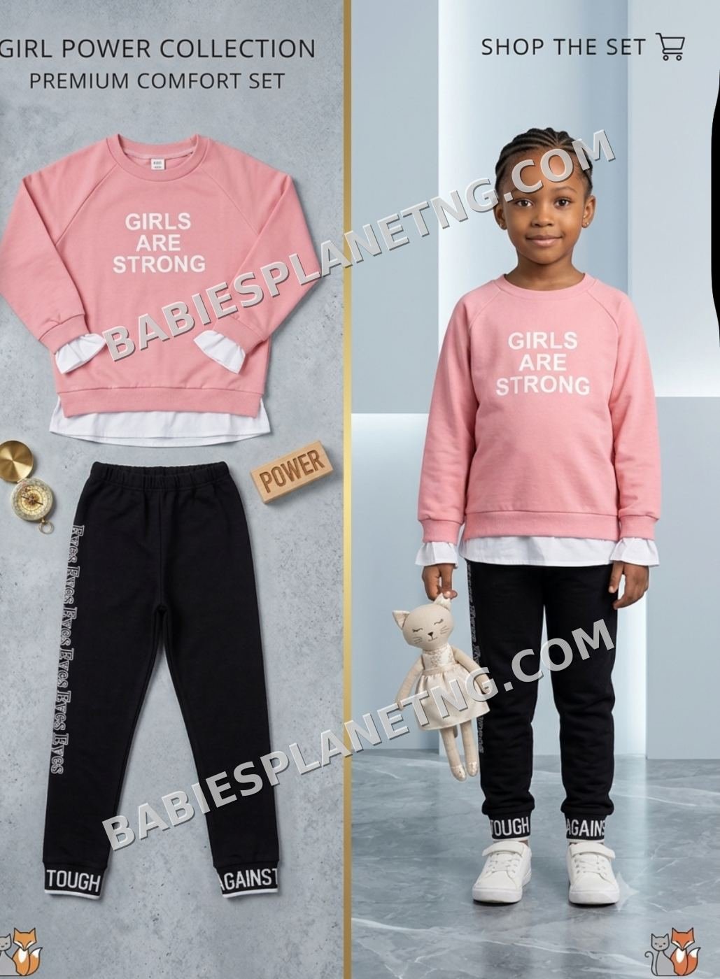 Toddler Girls' Graphic Sweatshirt and Pant Set/two piece
