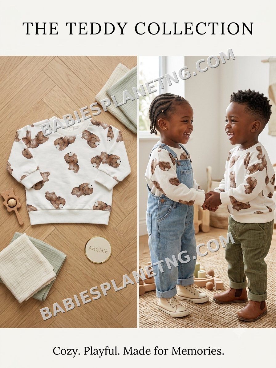The bear print sweat top