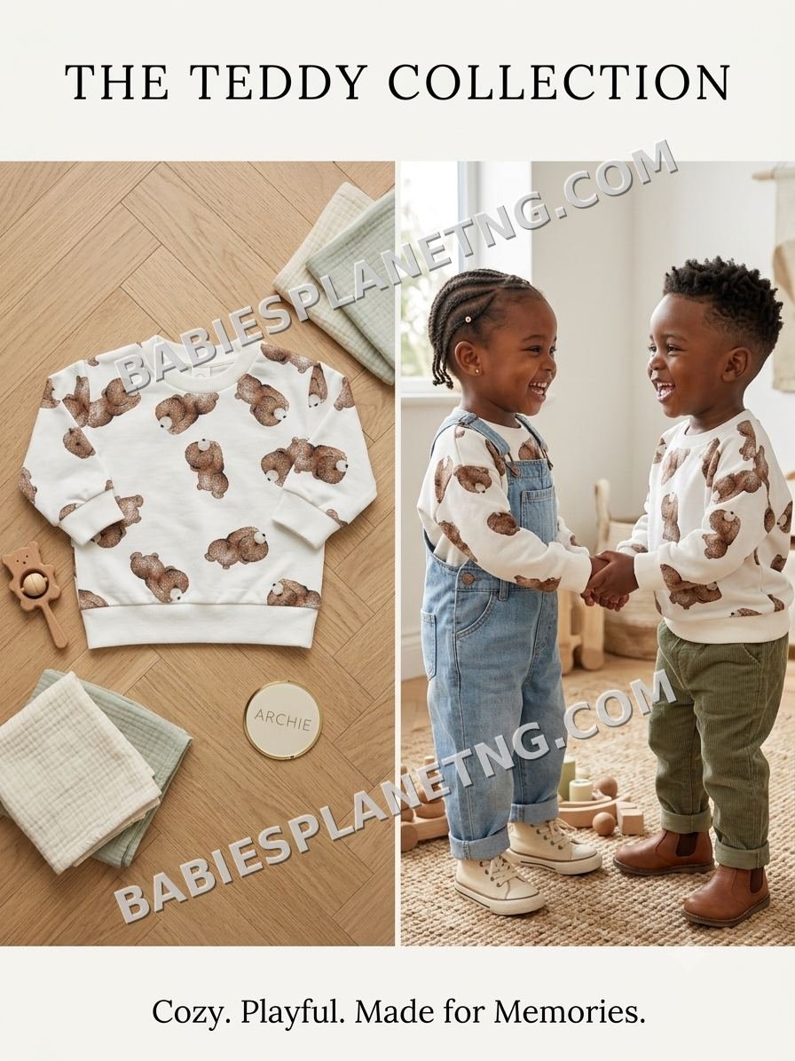 The bear print sweat top