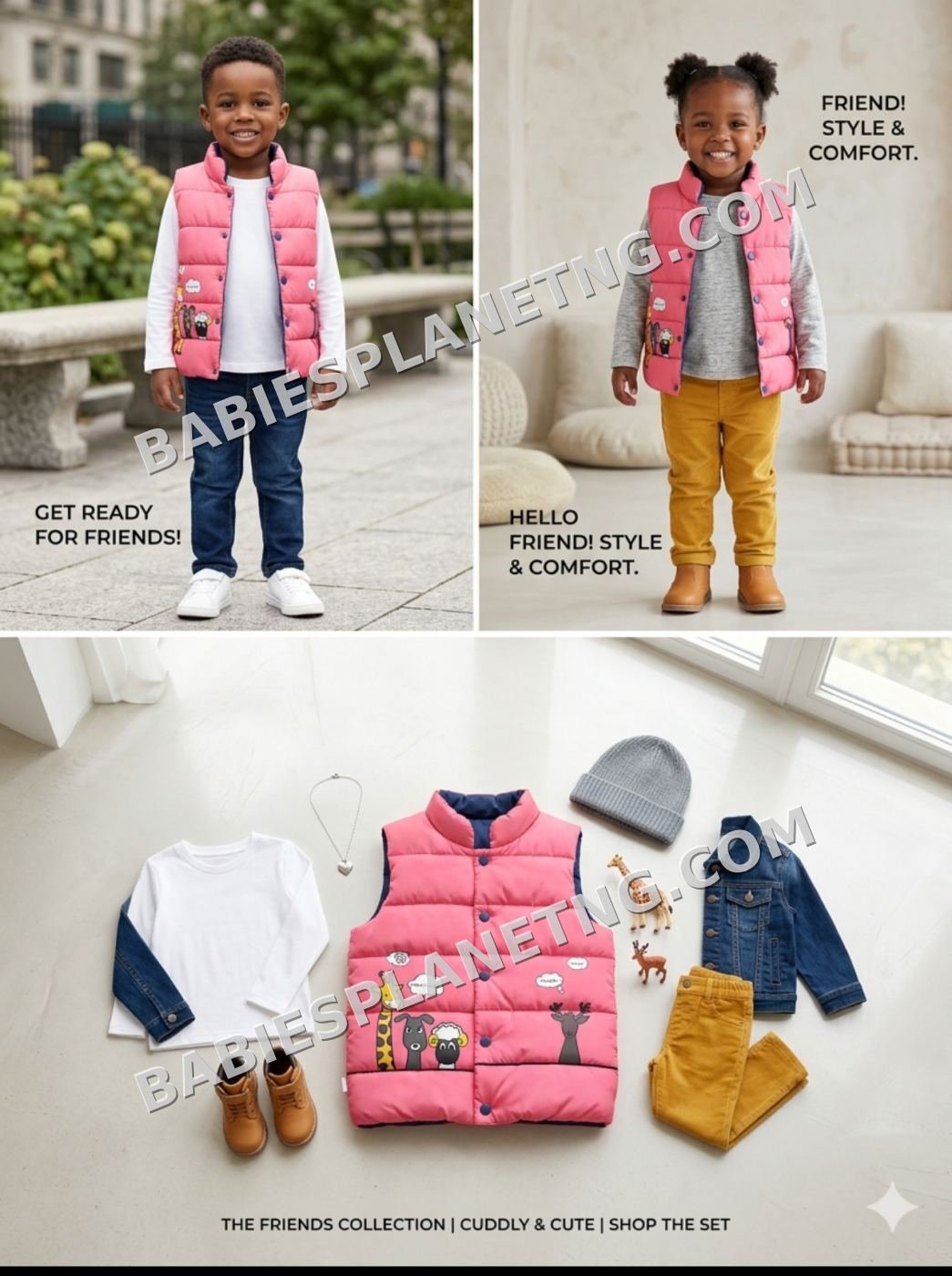 Kids Pink Puffer Vest