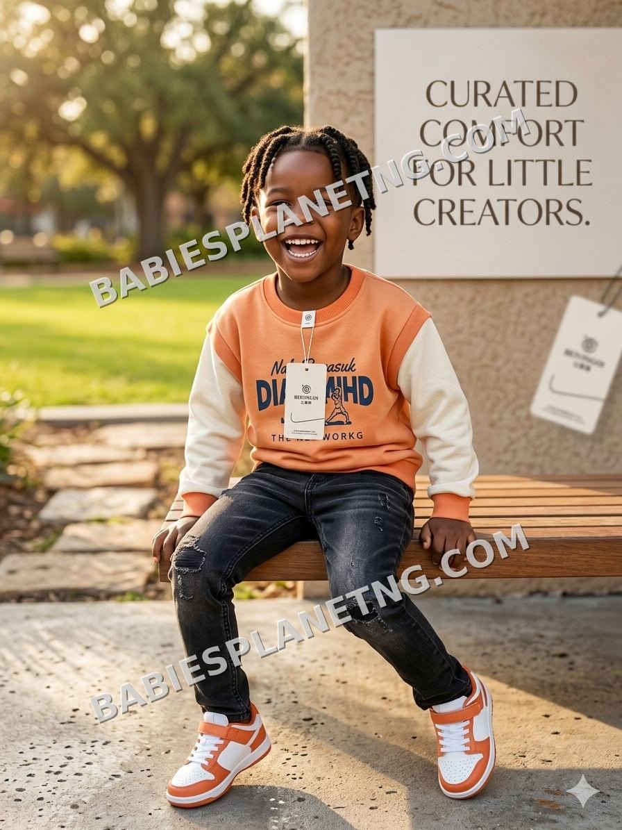 Children's Printed Crew Neck Top