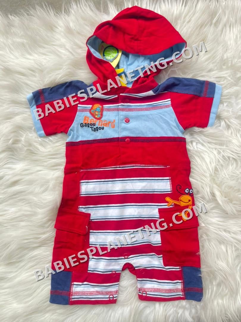 Baby Boys' Striped Playsuit with Character Print
