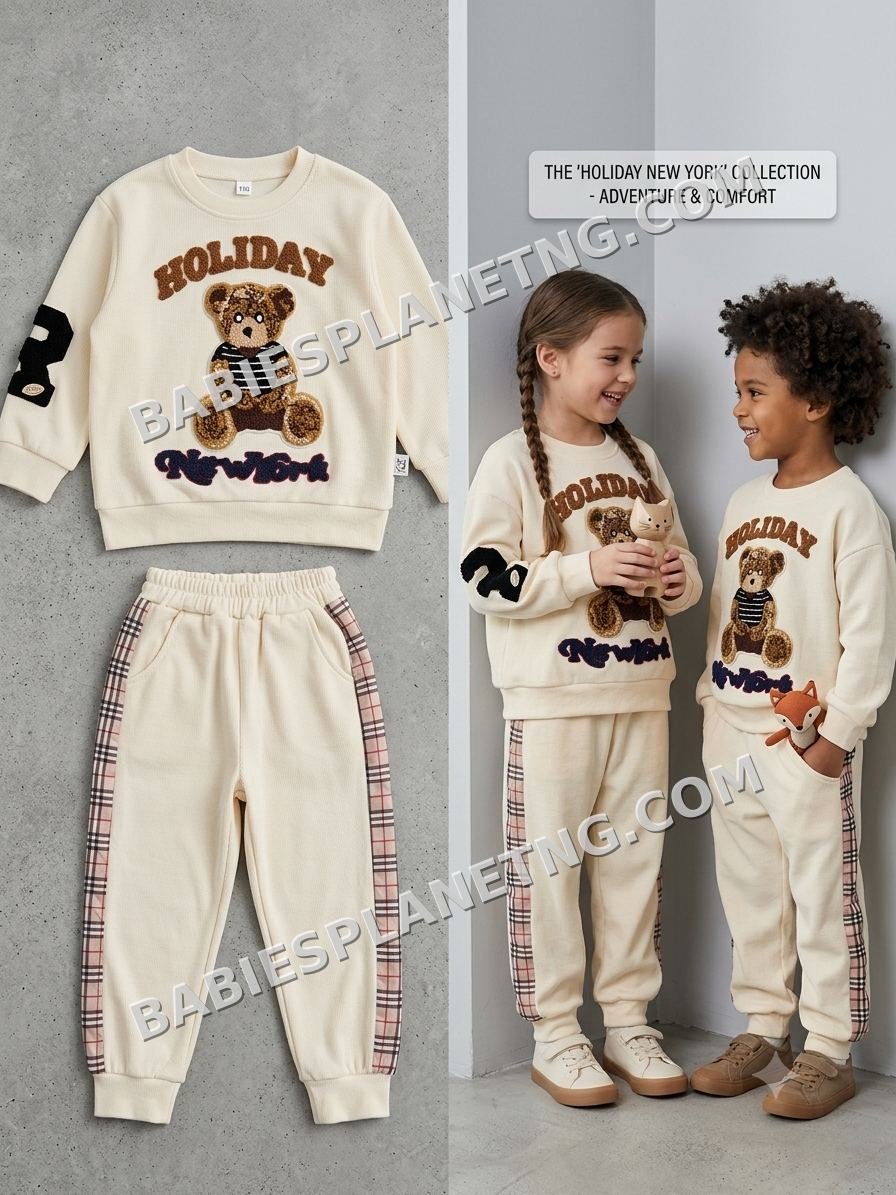 Bear Print Holiday Sweatpants