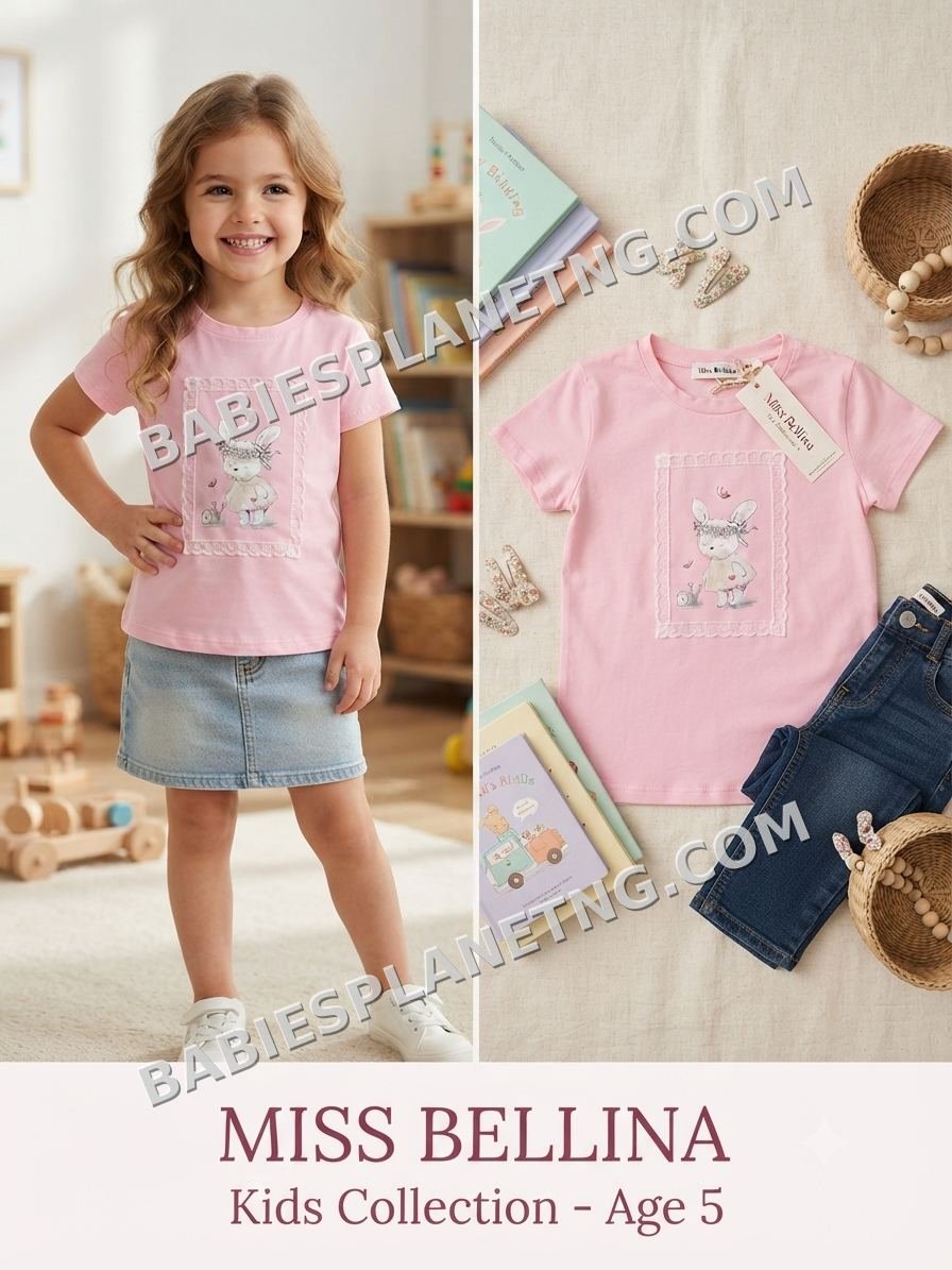 Pink Cotton Bunny Graphic Top