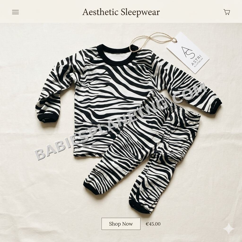 Toddler Zebra Print Sleepwear Set