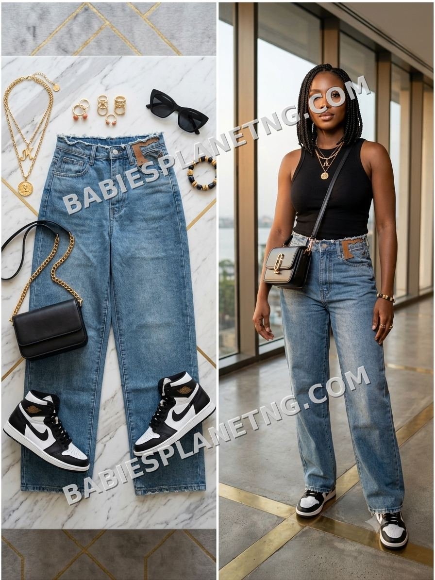 Women's Distressed Denim Pants