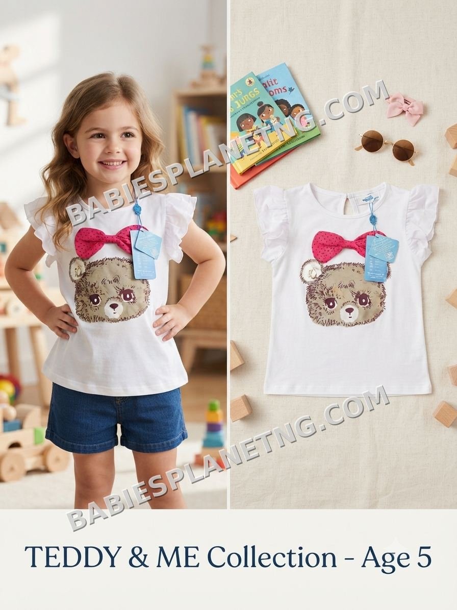 Girls' Short Sleeve Teddy Top