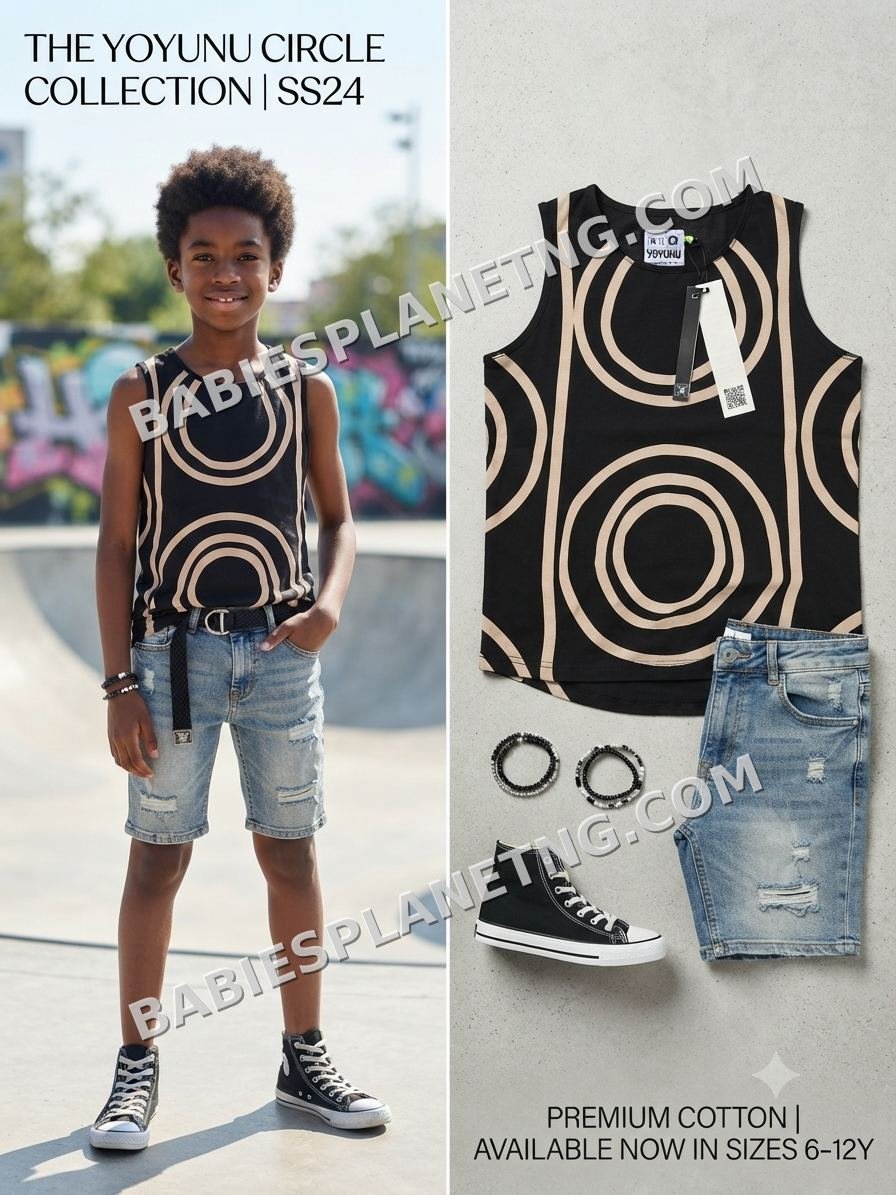 Younewear Sleeveless Circle Design Top