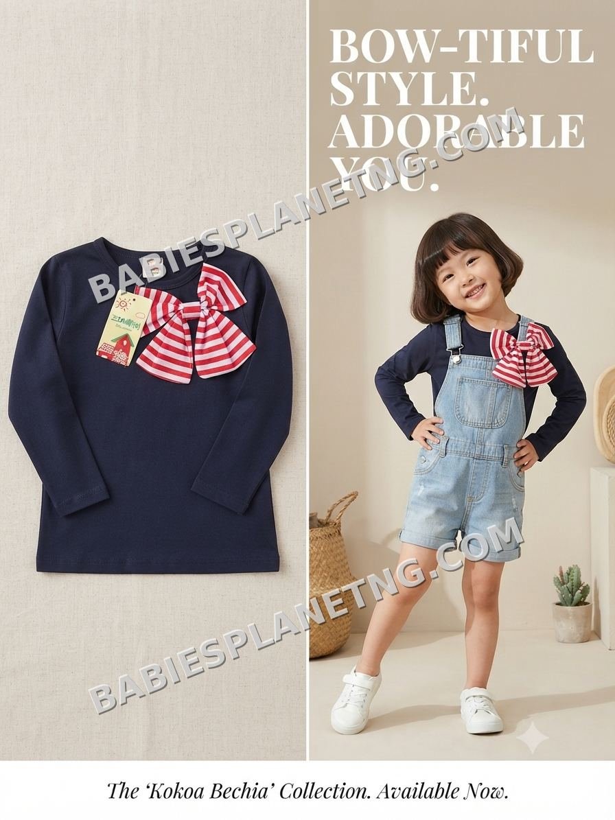 Toddler Long Sleeve Bow Top