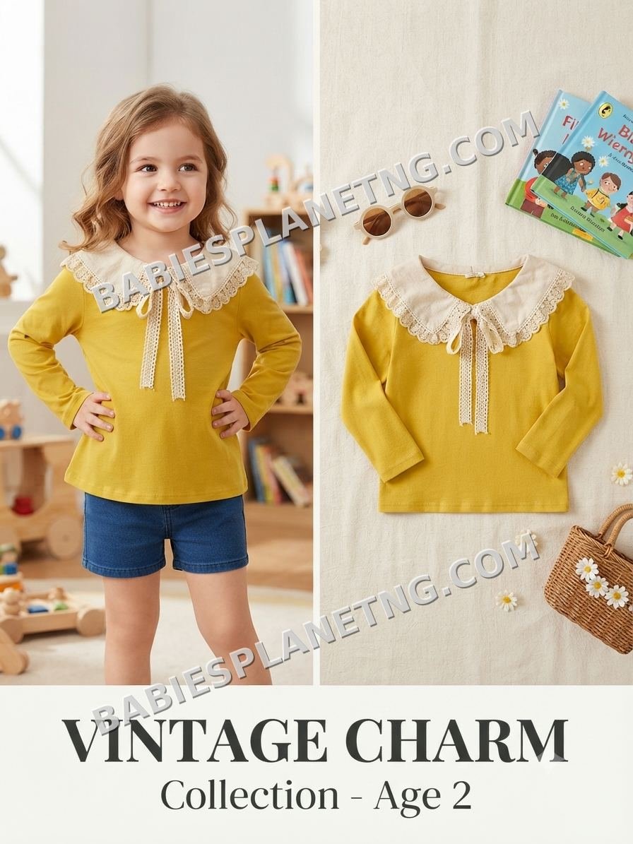 Vintage Style Girls' Tunic Top
