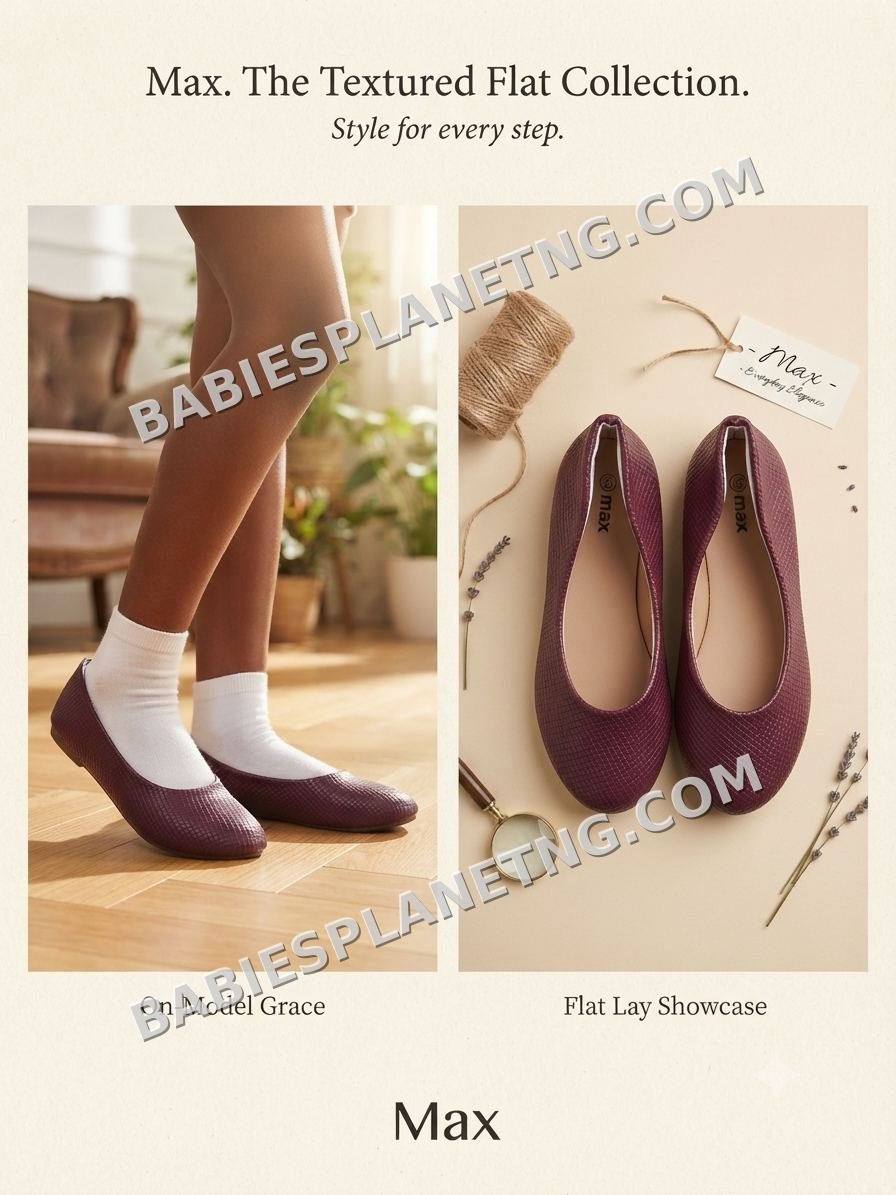 Burgundy Girl Flat Shoes