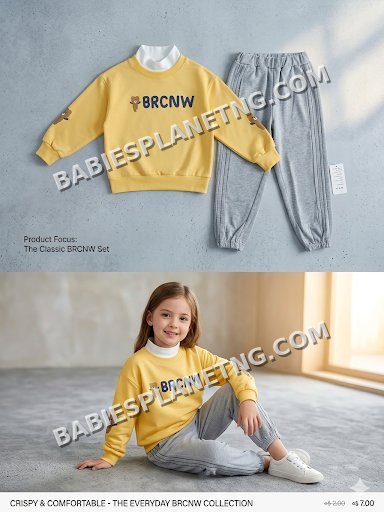 Toddler BRCNW Graphic Sweatshirt and Pants Set/two piece