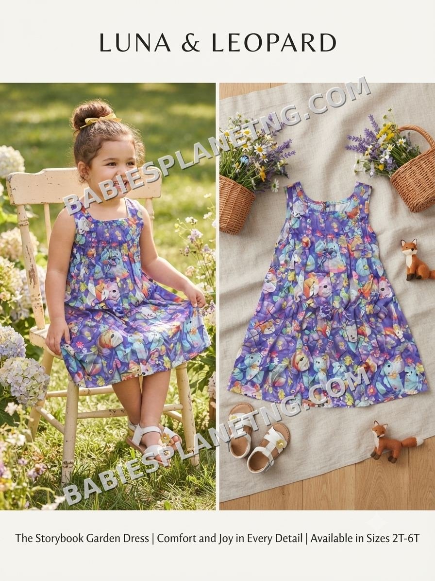 Children's Floral Pattern Dress