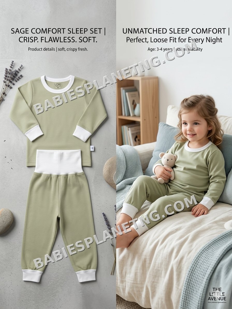 Toddler Sage Green Sleepwear Set