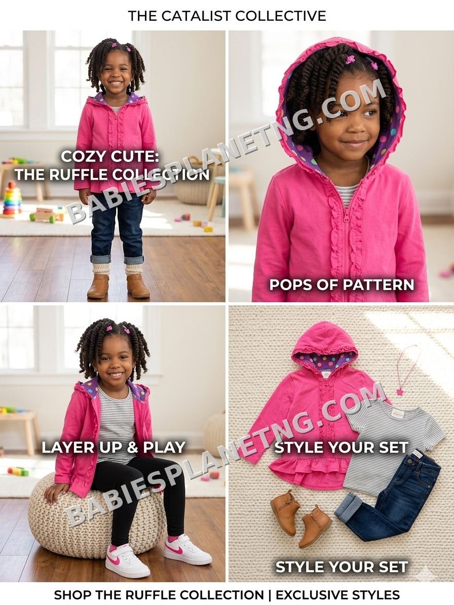 Girls' Casual Ruffle Jacket