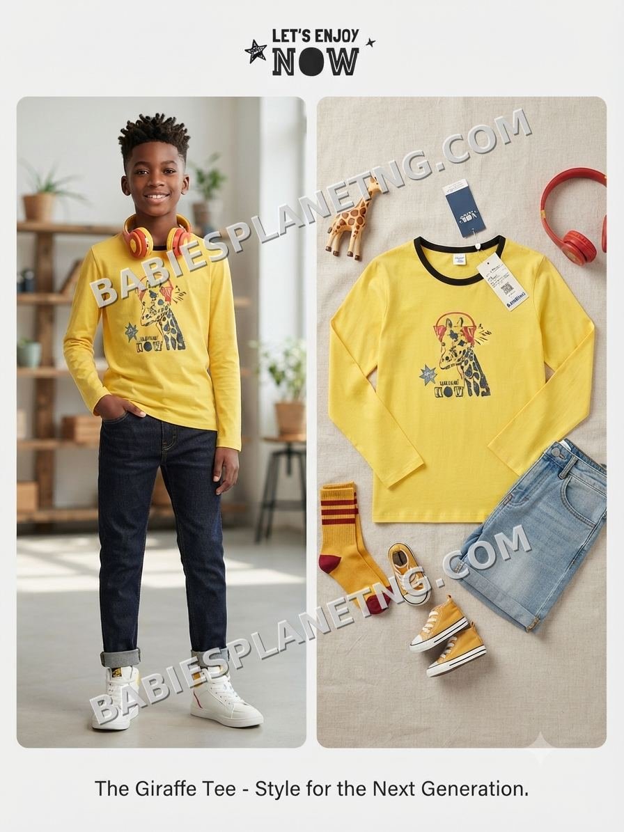 Kids Giraffe Design Sweatshirt Top