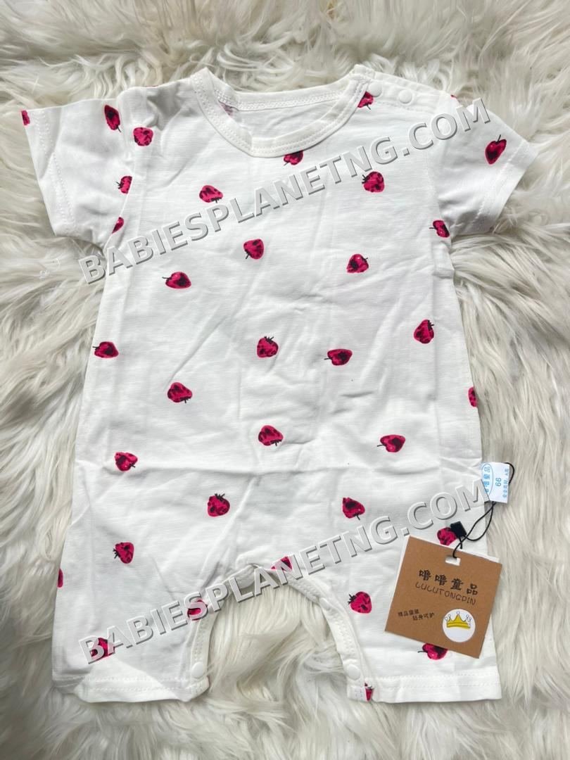 Baby Strawberry Print Romper