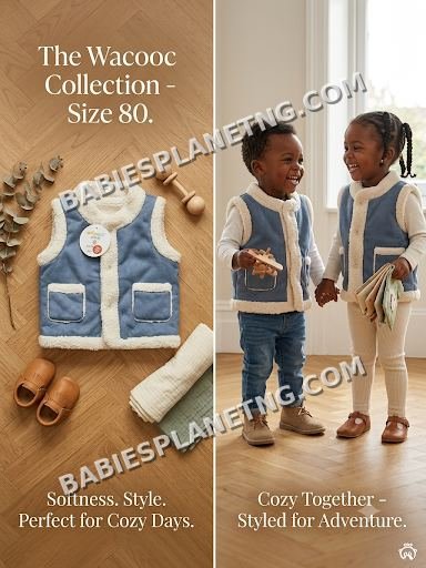 Furry Blue Kids' Vest