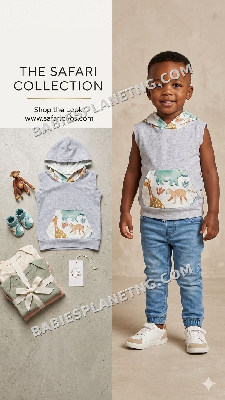 Kids Sleeveless Animal Print Top