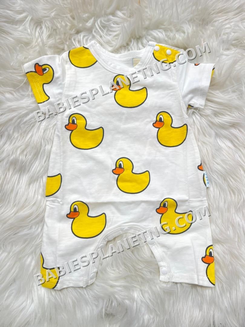 Newborn Duck Printed Onesie
