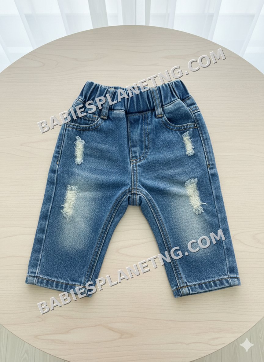 ripped denim jean